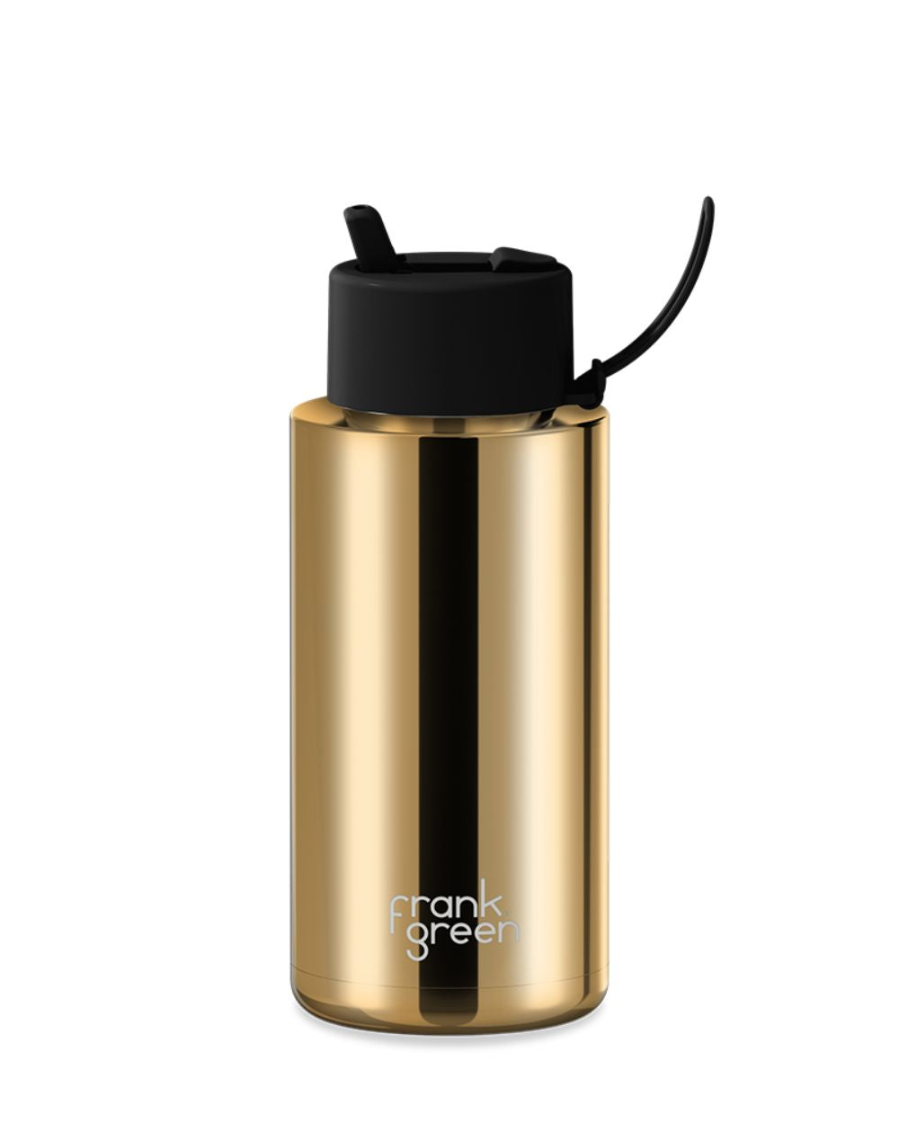 Chrome Ceramic Reusable Bottle 34oz - Gold