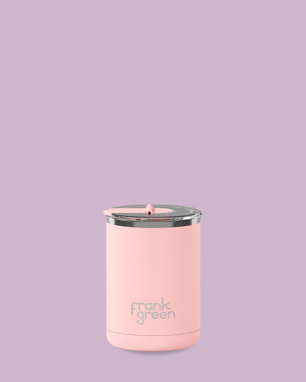 Ceramic Coffee Cup with Hinged Lid Blushed