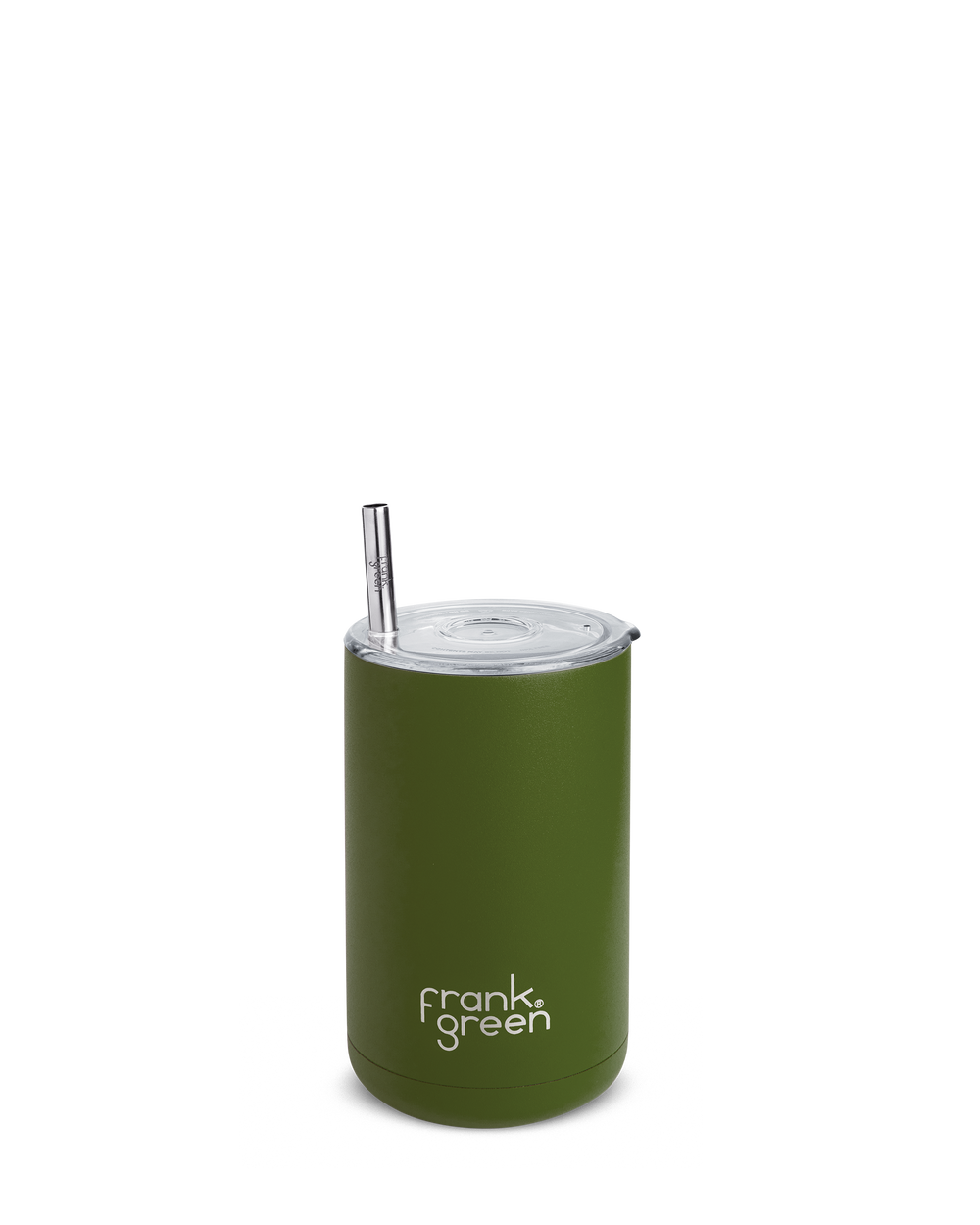 Iced Coffee Cup with Straw Khaki
