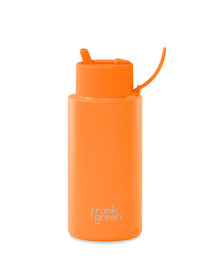 Ceramic Reusable Bottle Neon Orange