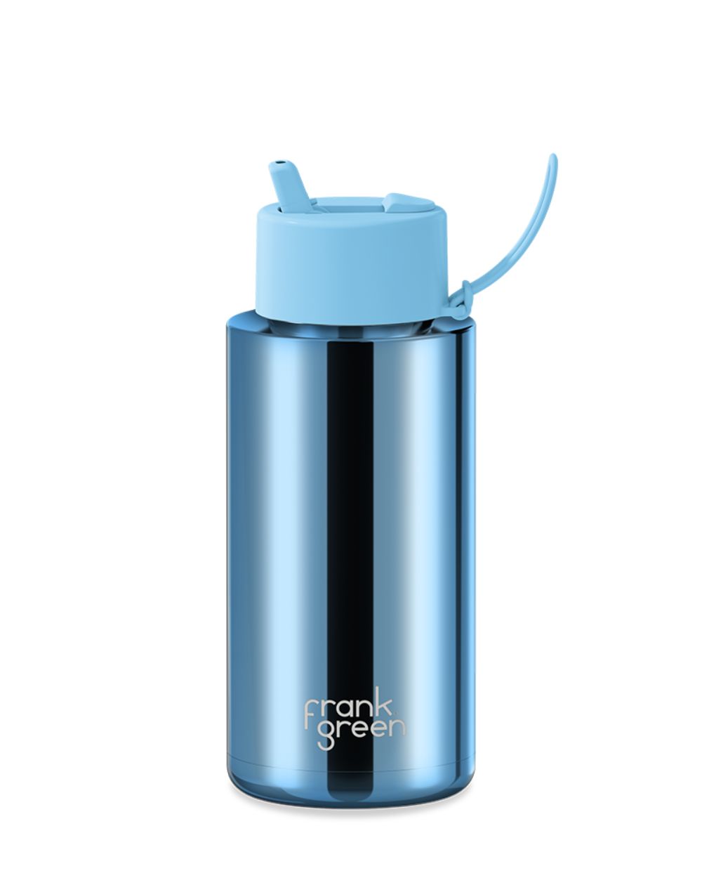 Chrome Ceramic Reusable Bottle 34oz - Lightblue