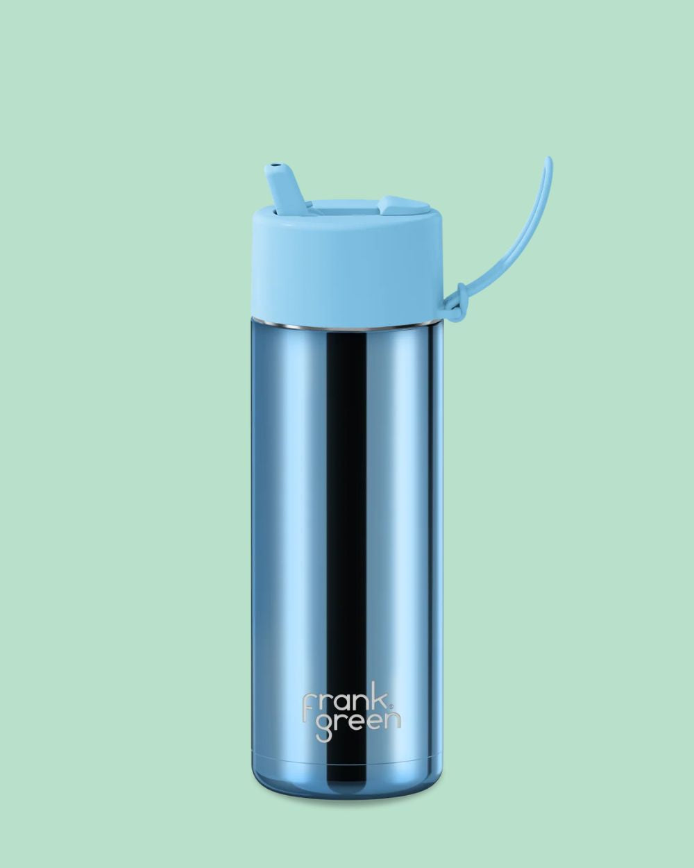 Chrome Ceramic Reusable Bottle 20oz - Lightblue