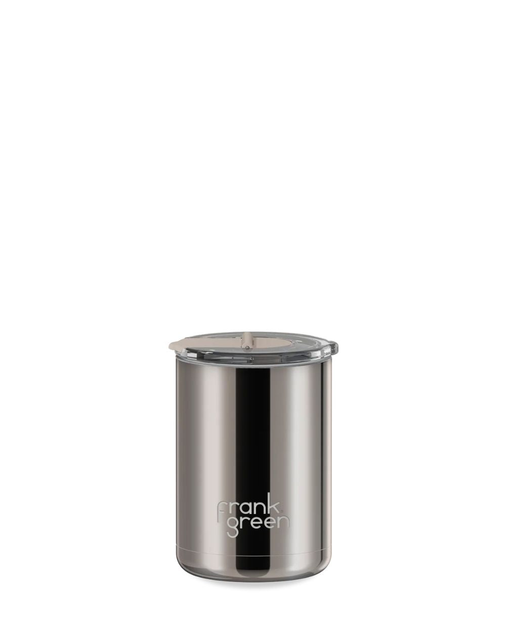 Chrome Ceramic Reusable Cup with Hinged Lid - Moondust