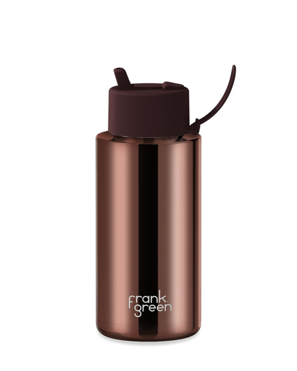 Chrome Ceramic Reusable Bottle 34oz - Chocolate