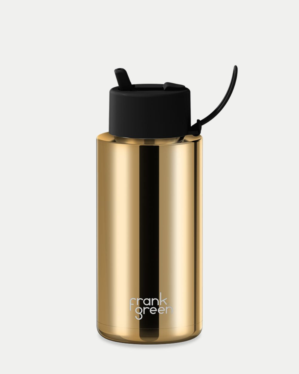 Chrome Ceramic Reusable Bottle 34oz - Gold