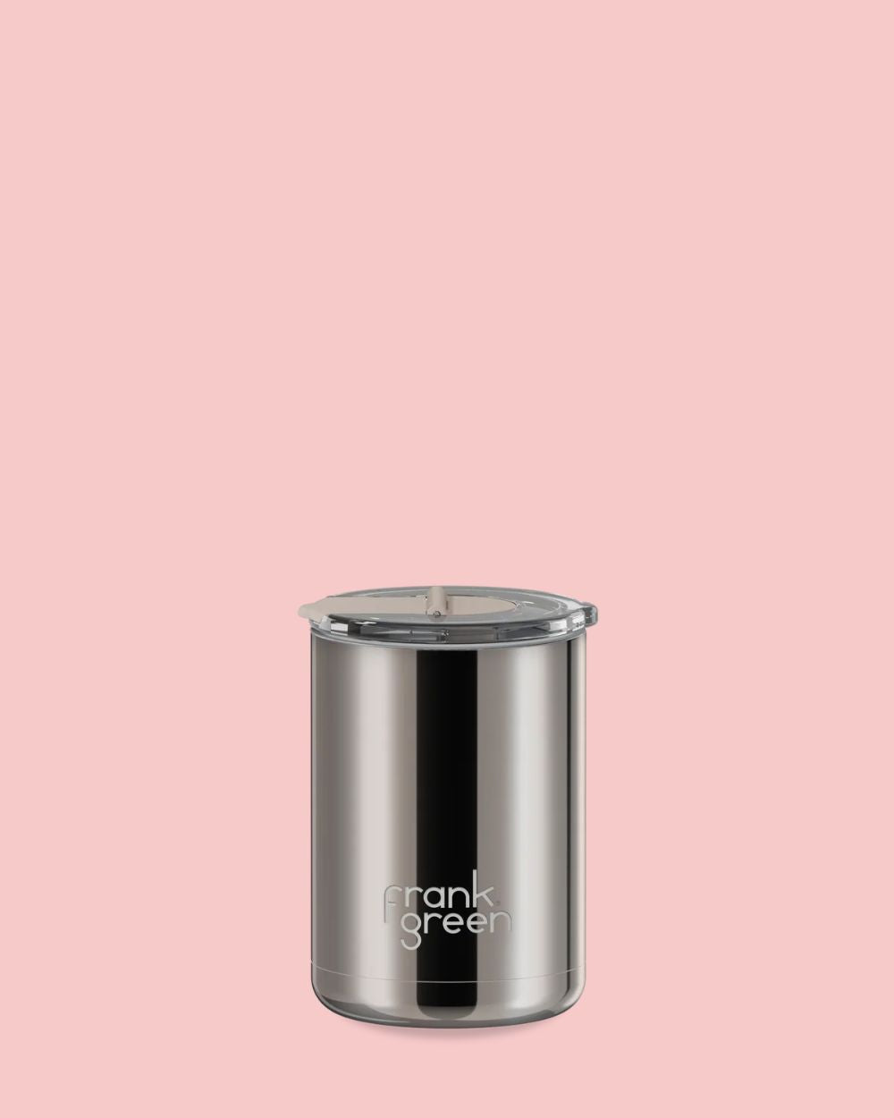 Chrome Ceramic Reusable Cup with Hinged Lid - Moondust