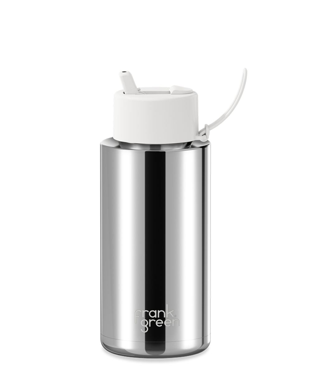 Chrome Ceramic Reusable Bottle 34oz - Silver