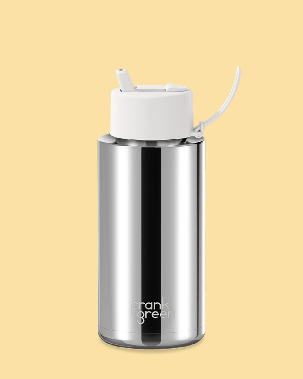 Chrome Ceramic Reusable Bottle 34oz - Silver