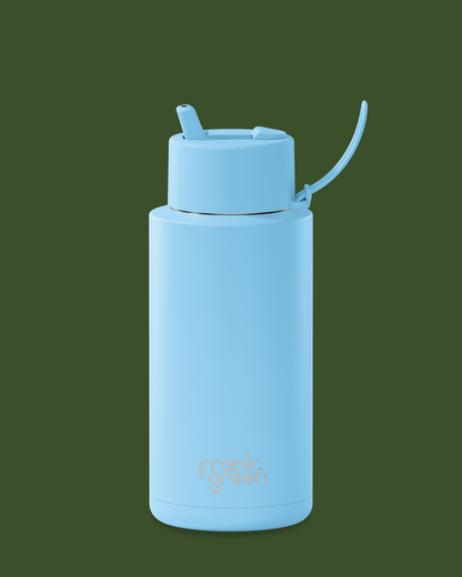 Ceramic Reusable Bottle Sky Blue